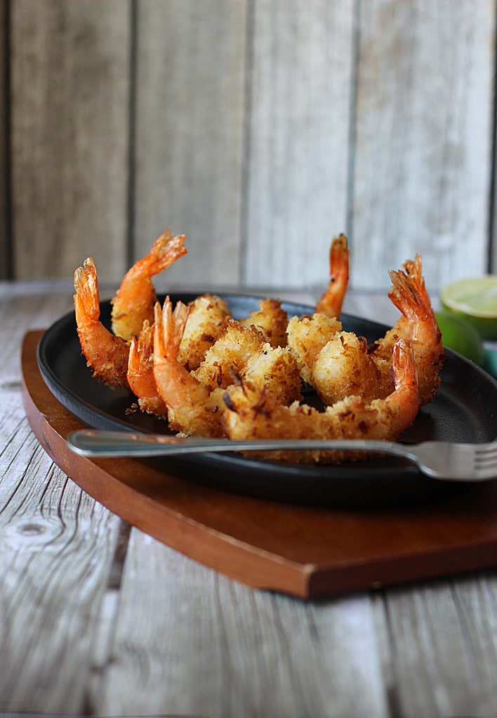 Super crispy and sweet coconut shrimp with a spicy chilled pineapple sauce.